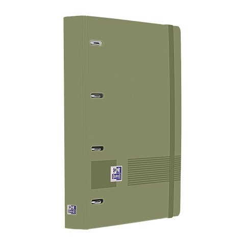 Carpebloc 4 anillas Europeanbinder Oxford Live & Go A4+ con recambio 5x5 verde safari