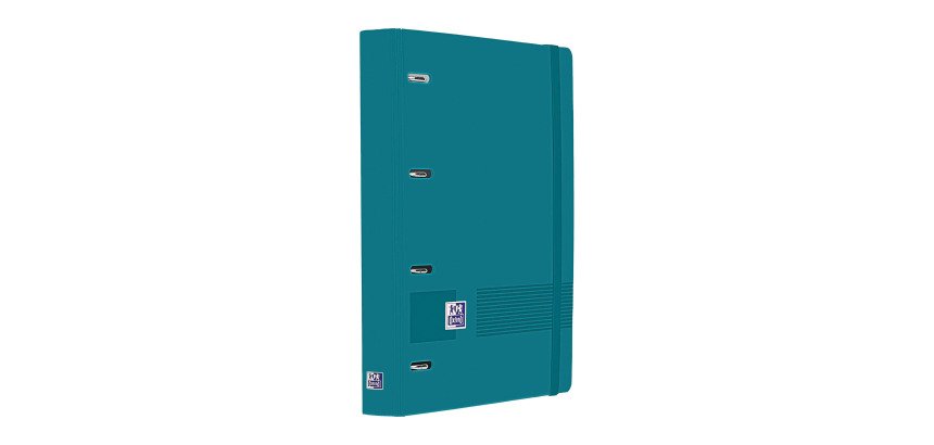 Carpebloc 4 anillas Europeanbinder Oxford Live & Go A4+ con recambio 5x5 azul añil