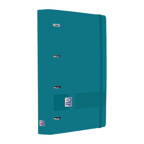 Carpebloc 4 anillas Europeanbinder Oxford Live & Go A4+ con recambio 5x5 azul añil