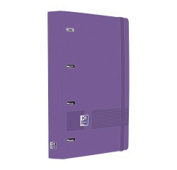 Carpebloc 4 anillas Europeanbinder Oxford Live & Go A4+ con recambio 5x5 lila