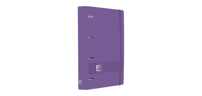Carpebloc 4 anillas Europeanbinder Oxford Live & Go A4+ con recambio 5x5 lila