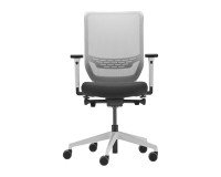 Sedia ergonomica TO-SYNC Work Mesh White struttura bianca seduta colore nero