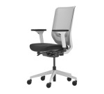 Sedia ergonomica TO-SYNC Work Mesh White struttura bianca seduta colore nero