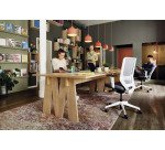 Sedia ergonomica TO-SYNC Work Mesh White struttura bianca seduta colore nero