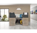 Alcôve acoustique - cabine de confidentialité Silencia 6 places L 210 x H 150 x P 170 cm avec table