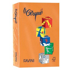 Carta A4 Favini Le Cirque 80g - arancio 205 - risma da 500 fogli - A71E504  - Carta per stampe e fotocopie