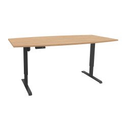 Table de réunion assis-debout Ergosup Premium L 200 x P 100 cm réglage électrique en hauteur et mémoire de position