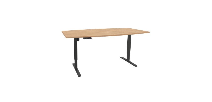 Mesa ajustable Ergosup Premium An 200 x Fon 100 cm tablero roble claro