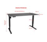Bureau assis-debout Nivo à mémoire de position pied anthracite L 120 cm