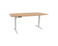 Mesa ajustable Ergosup Premium An 200 x Fon 100 cm tablero roble claro