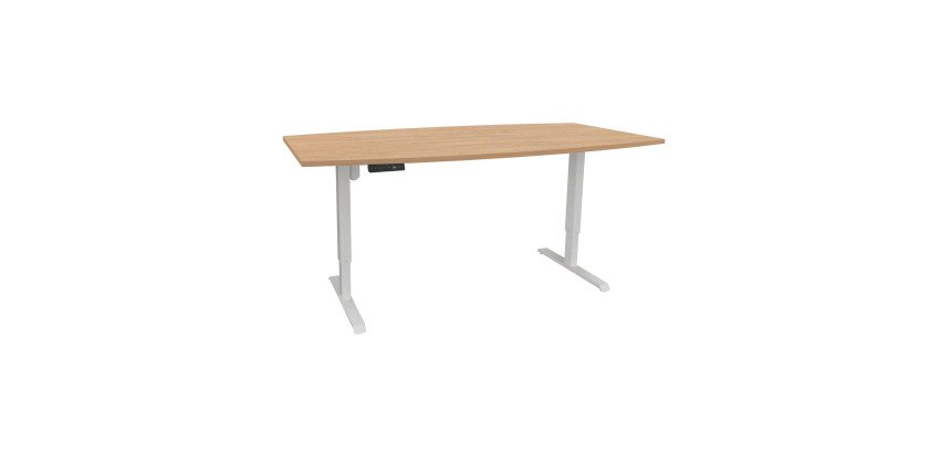Table de réunion assis-debout Ergosup Premium L 200 x P 100 cm réglage électrique en hauteur et mémoire de position