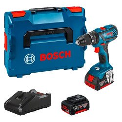 Perceuse à percussion Bosch Professional GSB 18V-28 + 2 batteries GBA 4,0Ah + Chargeur GAL 18V-20 L