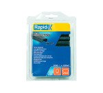 Agrafes grillage plastifiées gris Rapid VR22, boîte de 1100