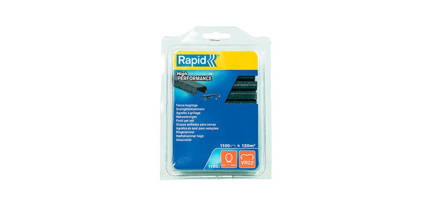 Staples plastic-coated fence gray Rapid VR22, box of 1100