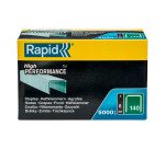 Agrafes à fil plat galvanisé Rapid 140/8, boîte de 5000