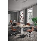 Table de réunion carrée L 140 x P 140 cm Darwin