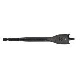 Flat wood drill Ø 22 mm Tivoly Technic 6.35 mm hex shank, Reinforced body, Double chip breaker.