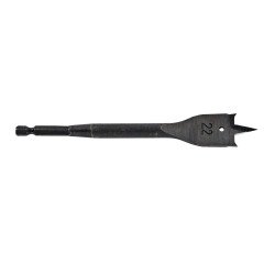 Mèche Holz flach Ø 22 mm Tivoly Technic Sechskant-Schaft 6,35 mm, Verstärkter Körper, Doppel-Chip-Breaker
