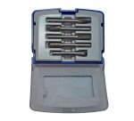 Coffret de 5 fraises limes rotatives carbure Ø 8 mm Tivoly Technic denture normale avec brise copeaux queue Ø 6 mm