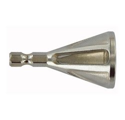 Fraise à ébavurer les tubes et les tiges filetées Tivoly Technic queue hexagonale 6,35 mm quick change Ø 7 à 22 mm