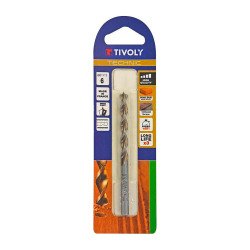 Foret bois HSS Tivoly Ø 6 mm Affûtage Speed point, Queue cylindrique Gradué SLR