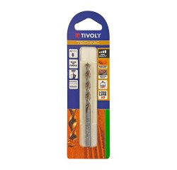 Foret bois HSS Tivoly Ø 6 mm Affûtage Speed point, Queue cylindrique Gradué SLR