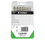 Coffret de 8 forets bois Tivoly Technic gradués  Ø 2 - 3 - 4 - 5 - 6 - 7 - 8 - 10 mm