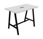Table haute Energy électrifiée L 140 x P 80 x H 107 cm pied métal noir