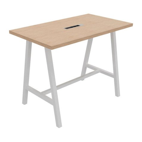 <div>High Synergy electrified table L 140 x W 80 x H 107 cm white metal foot</div>