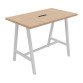 <div>High Synergy electrified table L 140 x W 80 x H 107 cm white metal foot</div>