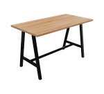 Table haute Energy L 180 x P 90 x H 107 cm pied métal noir