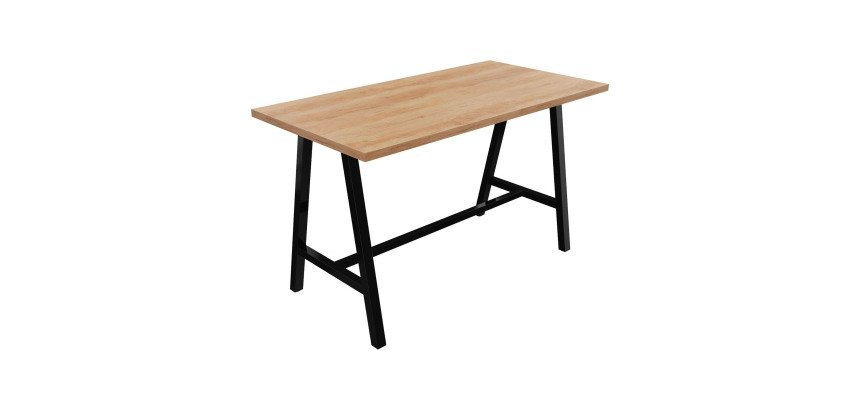 Table haute Energy L 180 x P 90 x H 107 cm pied métal noir