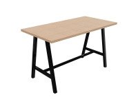 Hoge tafel Synergy L 180 x D 90 x H 107 cm zwarte metalen voet