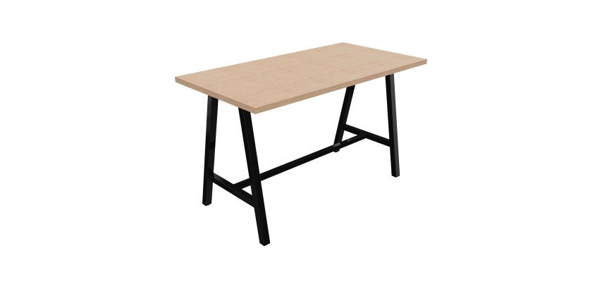 Table haute Energy L 180 x P 90 x H 107 cm pied métal noir