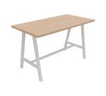 Table haute Energy L 180 x P 90 x H 107 cm pied métal blanc