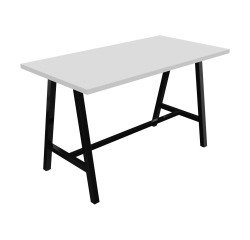 Table haute Energy L 180 x P 90 x H 107 cm pied métal noir