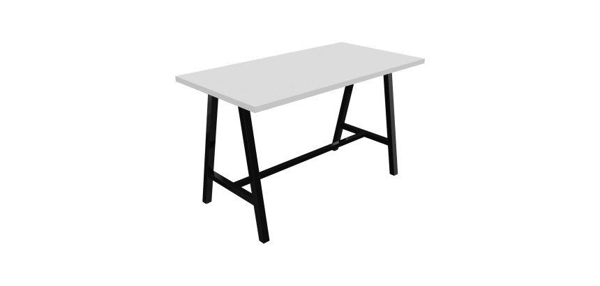 Table haute Energy L 180 x P 90 x H 107 cm pied métal noir