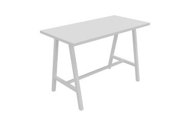 <table>High table Synergy L 160 x D 80 x H 107 cm white metal foot</table>