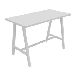 <table>High table Synergy L 160 x D 80 x H 107 cm white metal foot</table>