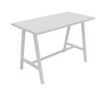 Table haute Synergy L 160 x P 80 x H 107 cm pied métal blanc