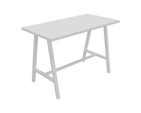 High table Synergy L 160 x D 80 x H 107 cm white metal foot