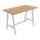 Hoge tafel Synergy L 160 x P 80 x H 107 cm wit metalen voetstuk
