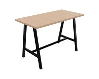 Table haute Synergy L 160 x P 80 x H 107 cm pied métal noir