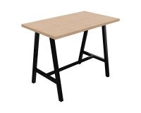 
   
    Hoch Tisch Synergie B 140 x T 80 x H 107 cm schwarzes Metallfuß 
   
