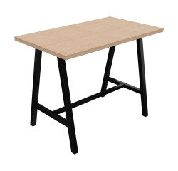 High table Synergy L 140 x D 80 x H 107 cm black metal base
