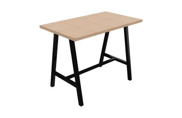 Table haute Synergy L 140 x P 80 x H 107 cm pied métal noir