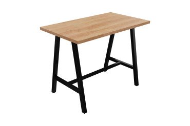 High table Synergy L 140 x D 80 x H 107 cm black metal base