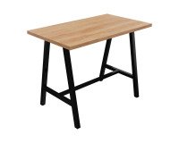 
   
    Hoch Tisch Synergie B 140 x T 80 x H 107 cm schwarzes Metallfuß 
   
