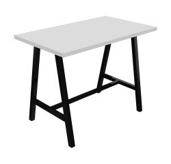 
   
    Hoch Tisch Synergie B 140 x T 80 x H 107 cm schwarzes Metallfuß 
   
