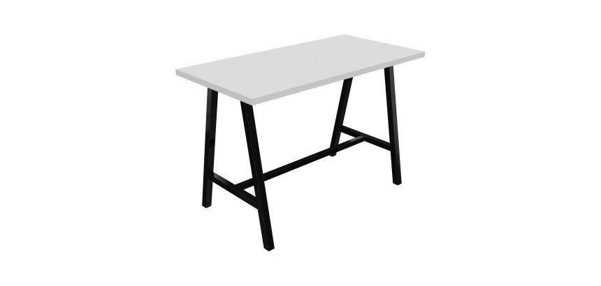 Table haute Energy L 160 x P 80 x H 107 cm pied métal noir